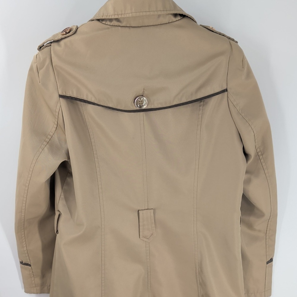 Barbaric‎ Stylish Modern Long Sleeve Double-Breasted Trench Coat Beige Size 2XL - Picture 8 of 9